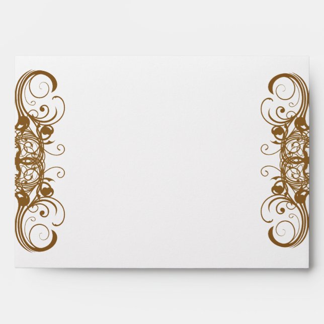 Enveloppe 5x7 Option 5 Gold et Black Damask (Devant)