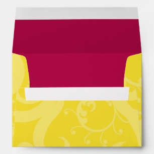 Enveloppe 5x7, option 5 pointes roses/jaunes chaud
