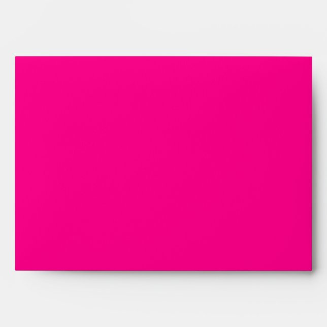 Enveloppe 5x7 Pink Hot Pink en dehors de Zebra Imprimer l'en (Devant)