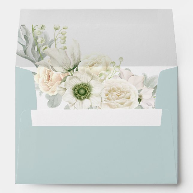 Enveloppe 5x7 pour l'adresse de retour des fleurs  (Dos (Bas))