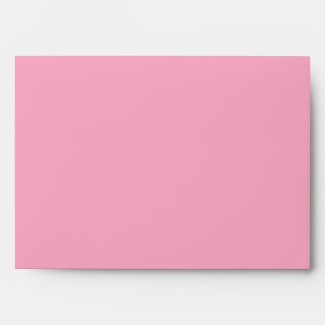 Enveloppe 5x7 rose à l'extérieur du point Polka à l'intérieu (Devant)