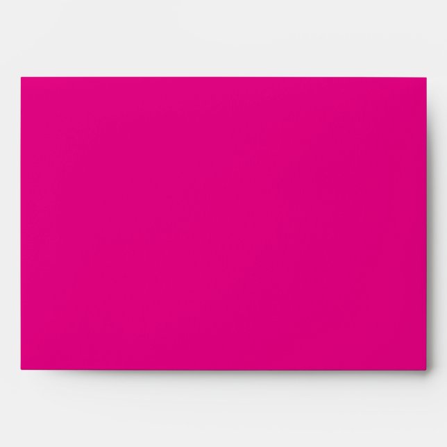 Enveloppe 5x7 rose chaud à l'extérieur blanc à l'i (Devant)