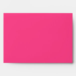 Enveloppe 5x7 rose chaud à l'extérieur noir Damas 