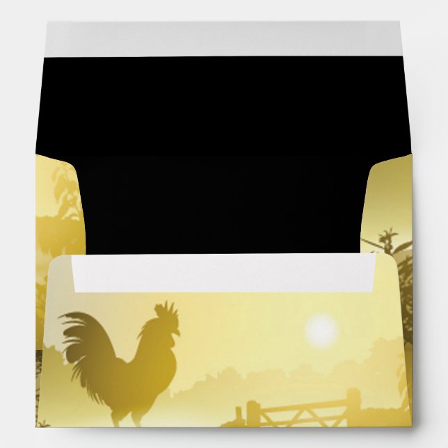 Enveloppe 5x7 Sunny Matin Farm Pays Rustique Solei (Dos (Bas))