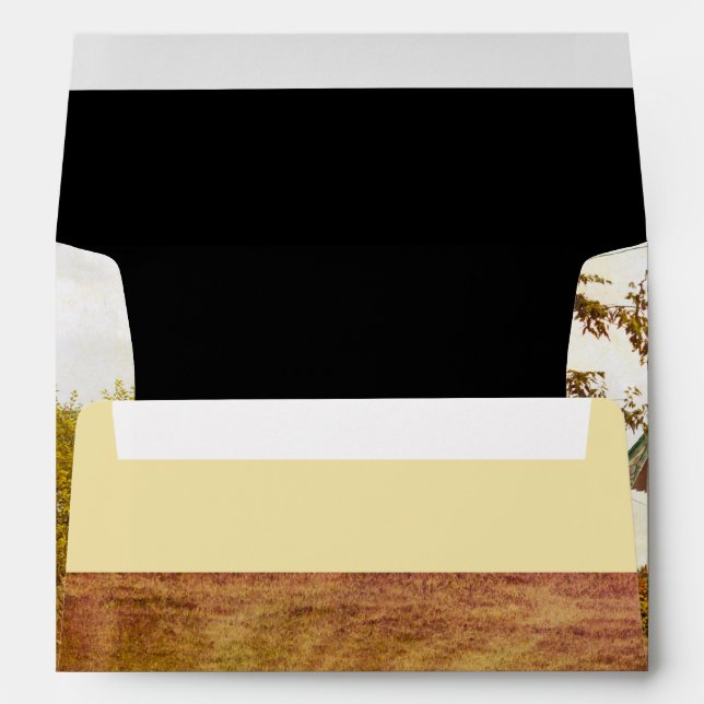 Enveloppe 5x7 Sunset Grange Pays Raisin Rustique (Dos (Bas))