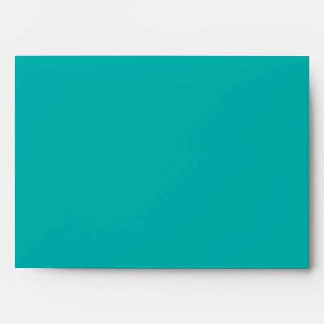 Enveloppe 5x7 Turquoise à l'extérieur Brown à l'in (Devant)