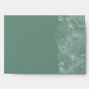 Enveloppe 5x7 Vintage Floral Antique Victorien Age