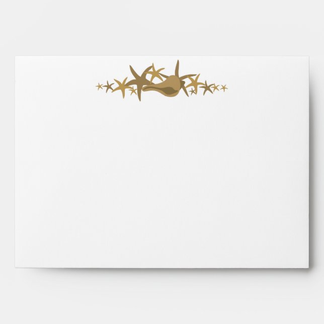 Enveloppe 5x7 White Shells Sandy Beach (Devant)