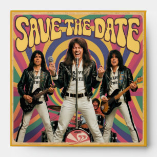 Enveloppe 70's rock band enregistrer la date mariage envelop