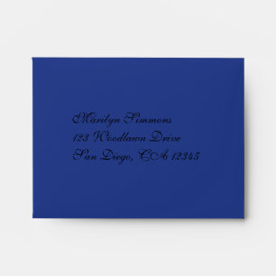 Enveloppe A2 Damas bleu, blanc, noir pour RSVP