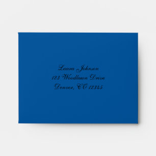 Enveloppe A2 en bleu et noir de cobalt pour RSVP