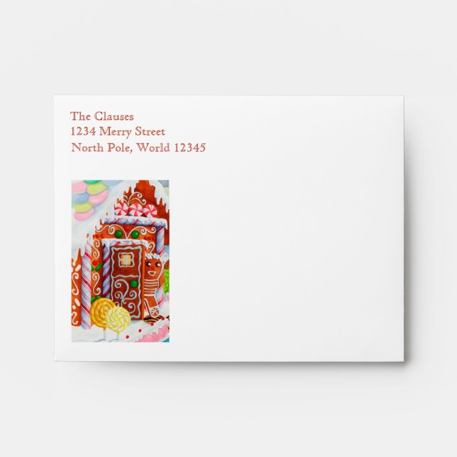 Enveloppe A2 GINGERBREAD SURPRISE (cartes 4,25x5,6 (Devant)