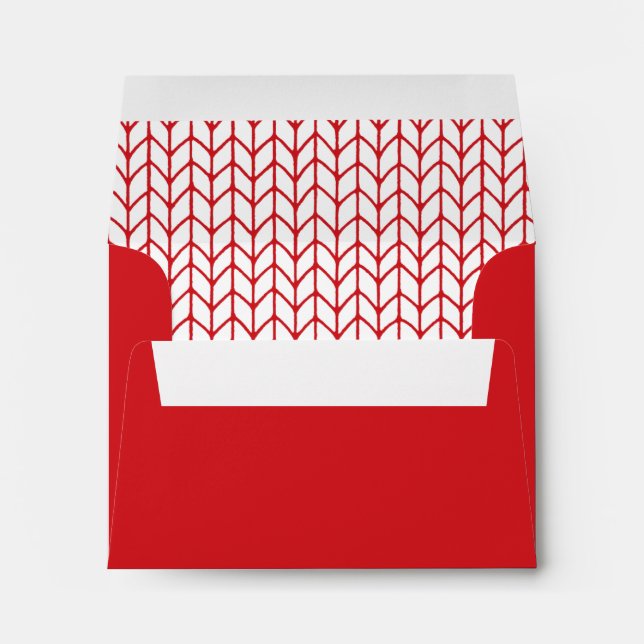 Enveloppe A2 KNIT DE LIGNE ROUGE (cartes de note)  (Dos (Bas))
