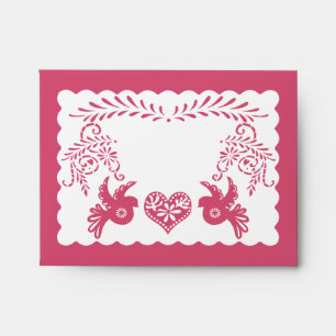 Enveloppe A2 Merci Papel Picado Pink Fiesta Mariage