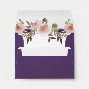 Enveloppe A2 Peach Pink Lavender Purple Fleurs sau