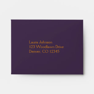 Enveloppe A2 pourpre et orange Damask pour RSVP