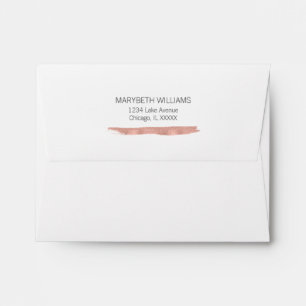 Enveloppe A2 rose Gold Brushstroke Fête des mariée