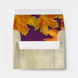 Enveloppe A2 RSVP Automne Automne Tombant Feuille Élégant Ma