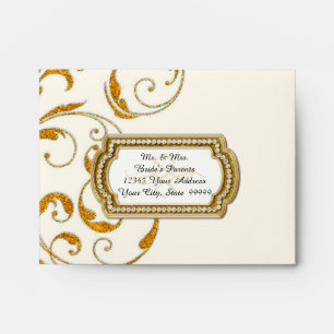 Enveloppe A2 RSVP Retour Glam Old Hollywood Regency Black