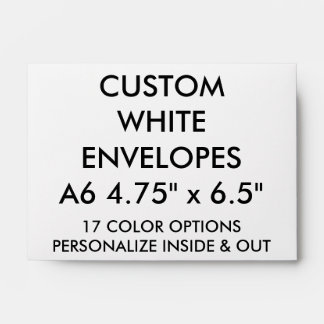 Enveloppe A6 personnalisée de 4,75 po x 6,5 po