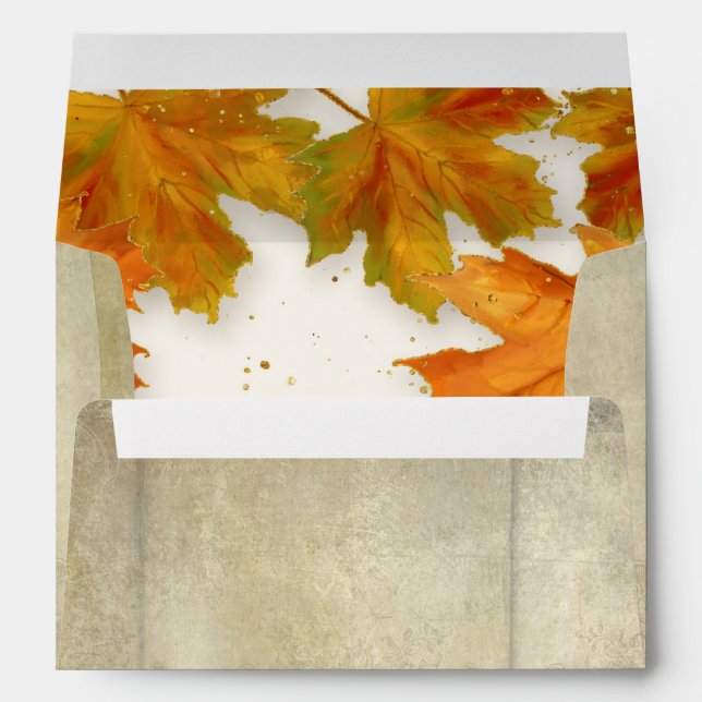 Enveloppe A7 5x7 Automne Automne Tombant Feuille Élégant Mar (Dos (Bas))