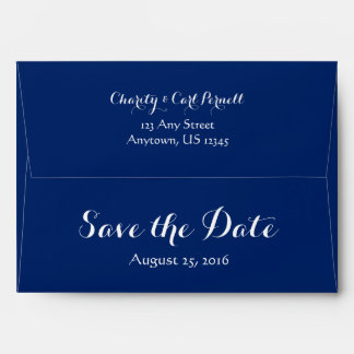 Enveloppe A7 5x7 Navy Blue Enregistrer L'Enveloppe Date