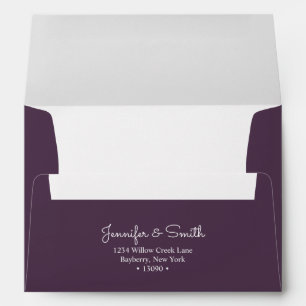 Enveloppe A7 Aubergine Minimaliste