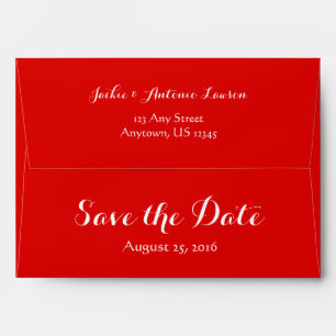 Enveloppe A7 Blanc Rouge 5x7 Enregistrer L'Enveloppe Date