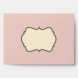 Enveloppe A7 Blush Pink, Cream et Grey Damask