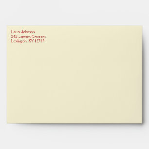 Enveloppe A7 Cream et Red Damask