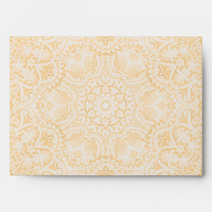 Enveloppe A7 de la dentelle dorée élégante
