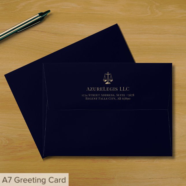 Enveloppe A7 du cabinet d'avocats avec adresse de  (Créateur téléchargé)