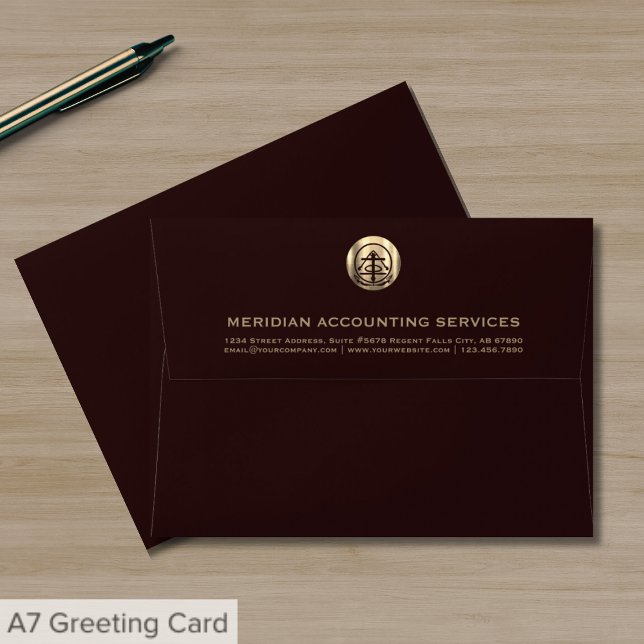 Enveloppe A7 du sceau d'or de Bourgogne (Créateur téléchargé)