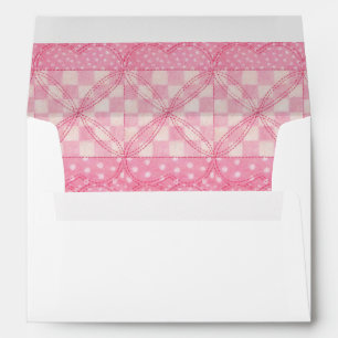 Enveloppe A7 QUILT COEUR ROSE (Cartes 5x7)