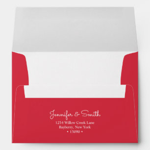 Enveloppe A7 Rouge minimaliste & dans un ton invit