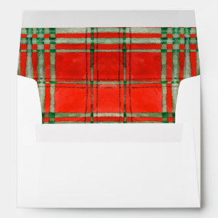 Enveloppe A7 TARTAN ROUGE SCOTT (cartes 5x7)