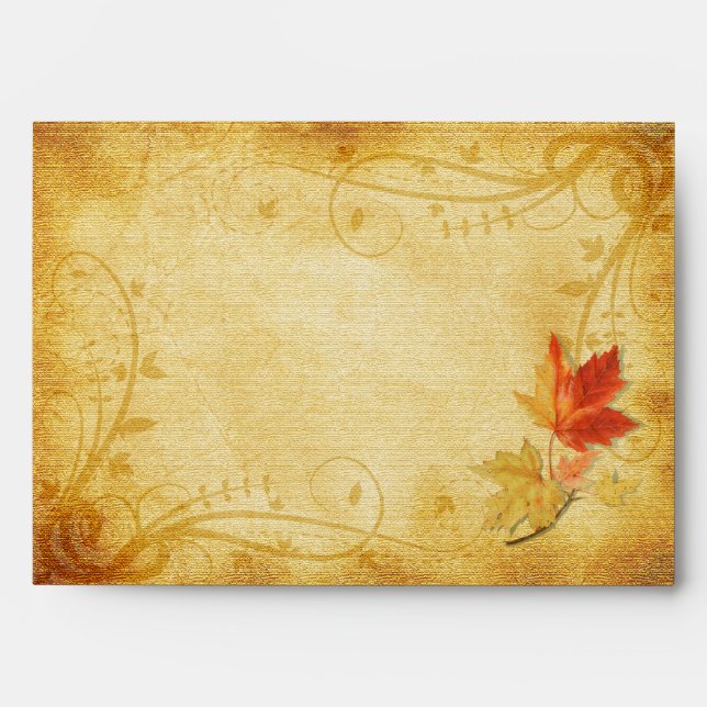 Enveloppe A-7 Mariage pour feuilles d'automne pers (Devant)