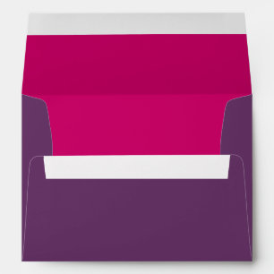 Enveloppe A-7 violette et rose chaud