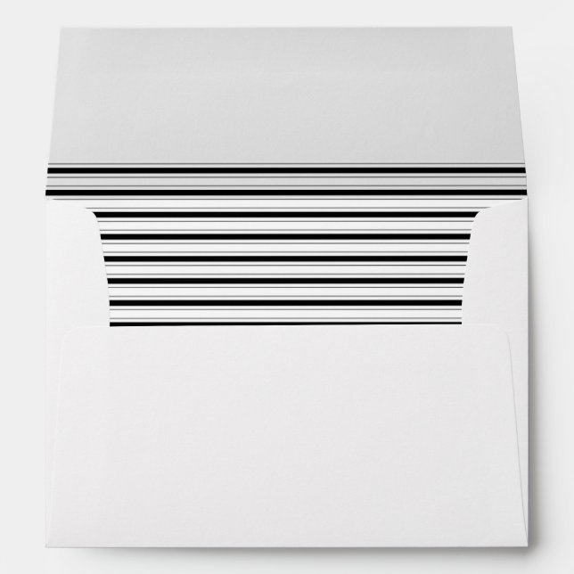 Enveloppe à bande noire et blanche (Dos (Bas))