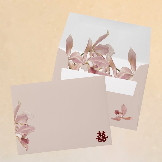 Enveloppe à deux orchidées (Créateur téléchargé)