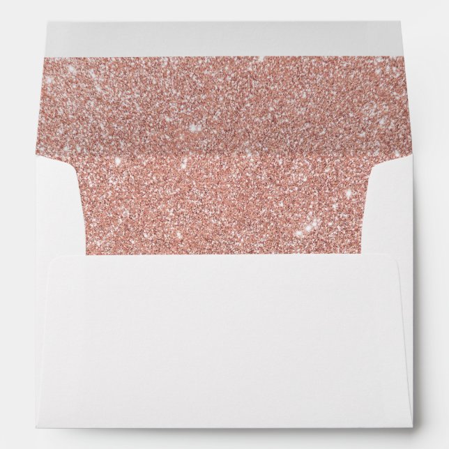 Enveloppe à doublure d'or Rose (Dos (Bas))