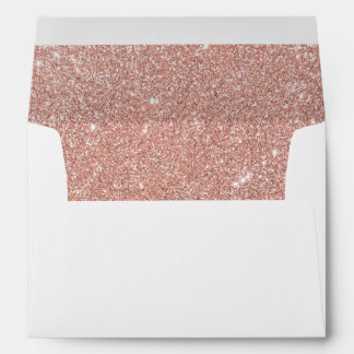 Enveloppe à doublure d'or Rose