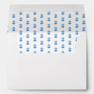 Enveloppe à impression de bloc bleu