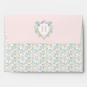 Enveloppe à monogramme floral grandmillennial