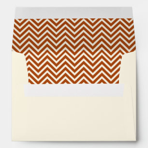 Enveloppe à motif chevron orange jaune