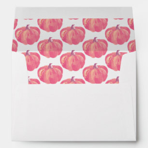 Enveloppe à motif de citrouille rose