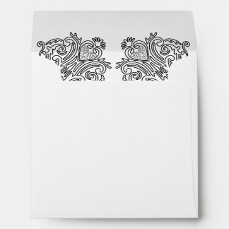 Enveloppe à motif de cœur à l'intérieur