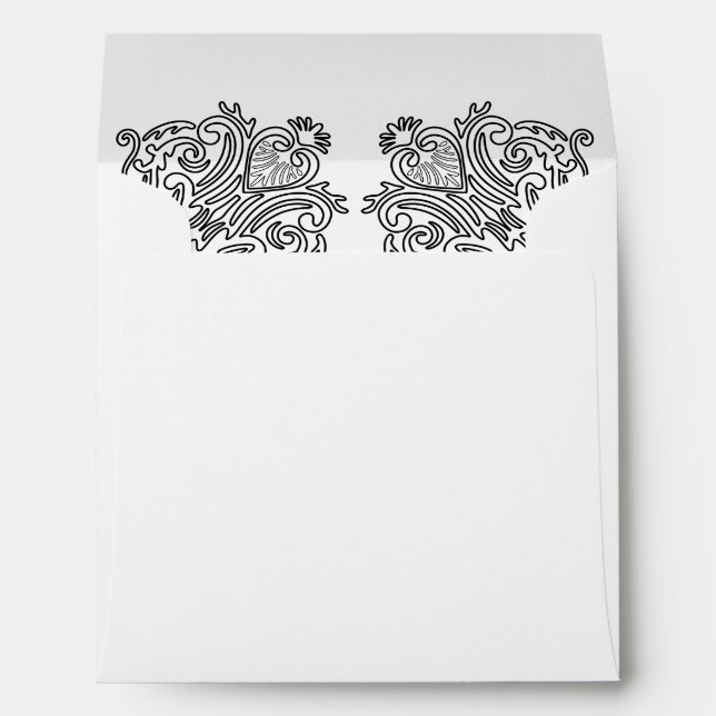 Enveloppe à motif de cœur à l'intérieur (Dos (Bas))