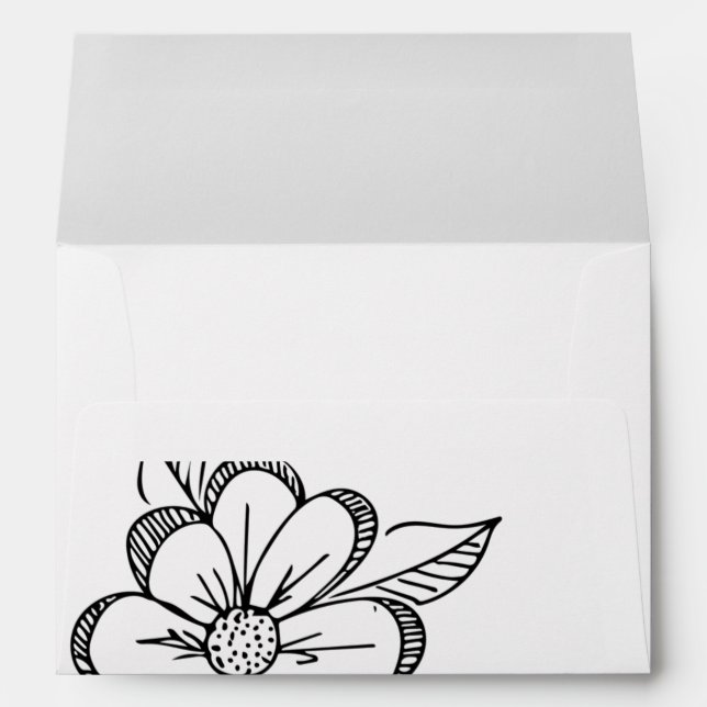 Enveloppe à motif floral (Dos (Bas))