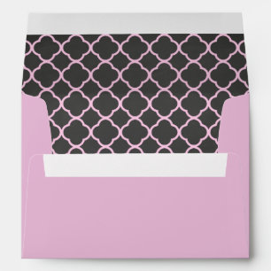 Enveloppe à motif tableau noir rose